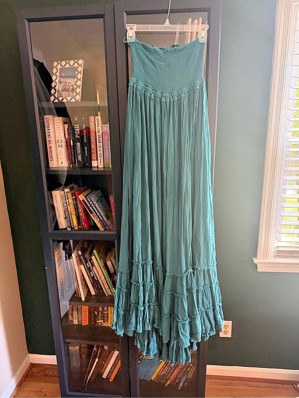 Free People Boho Maxi Dress in Blue Size Small Like New